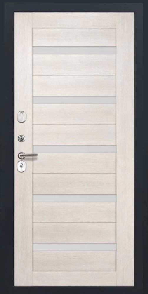Входная дверь ДвериПРО Берген СБ-1 (ст. белое, 16мм, беленый дуб) DPRO195821 внутренняя сторона