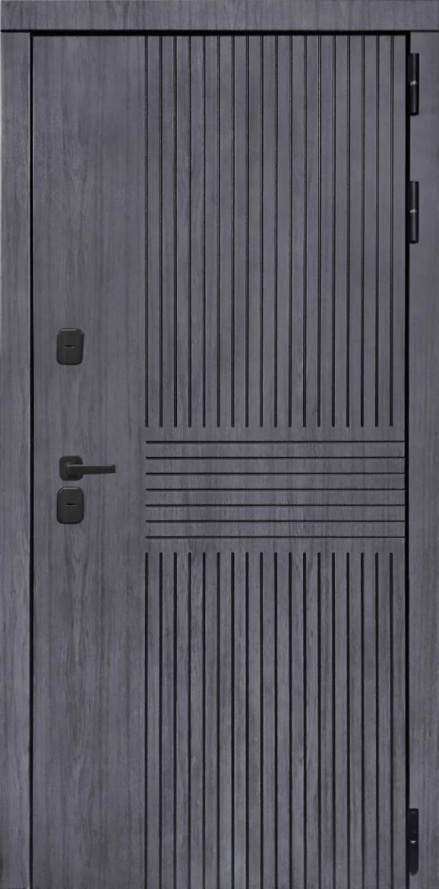 Входная дверь ДвериПРО Берген СБ-1 (лак.черное, 16мм, венге) DPRO195837 внешняя сторона