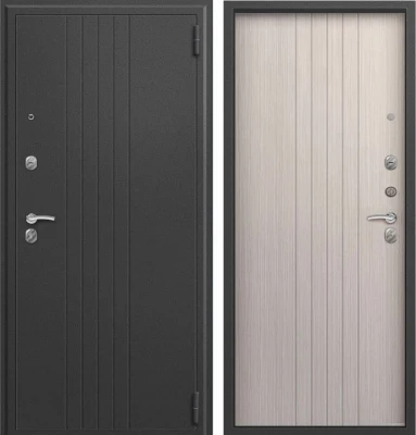 Дверь O-12 Графит букле- светлая лиственница