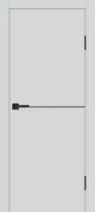 Межкомнатная дверь P-19 AL черный молдинг Сапфир матовый