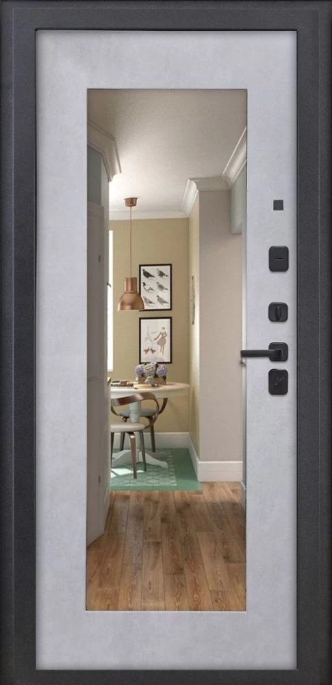 Входная дверь ДвериПРО Квадро ФЛЗ-603 Бетон снежный DPRO195638 внутренняя сторона