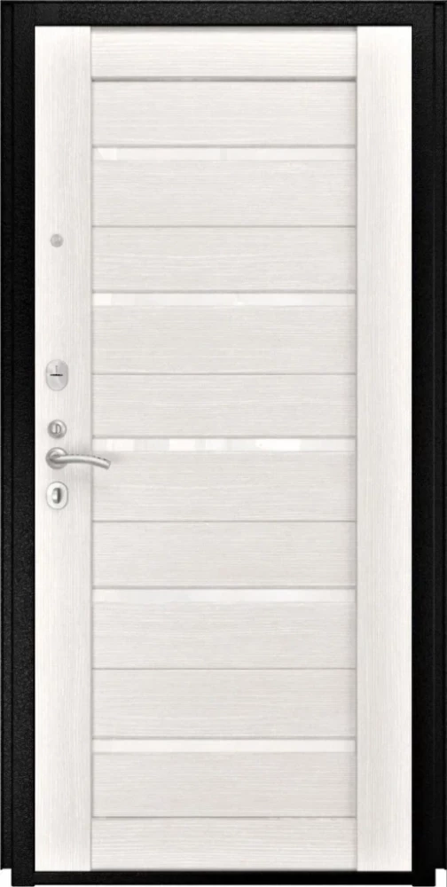 Входная дверь ДвериПРО Авеста СБ-1 (лак. белое, 16мм, беленый дуб) DPRO196030 внутренняя сторона