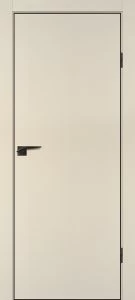 Межкомнатная дверь P-1 кромка ABS черная c 4-х ст. Бежевый матовый
