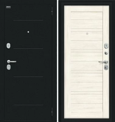 Дверь Браво Сити Kale Букле черное/Nordic Oak